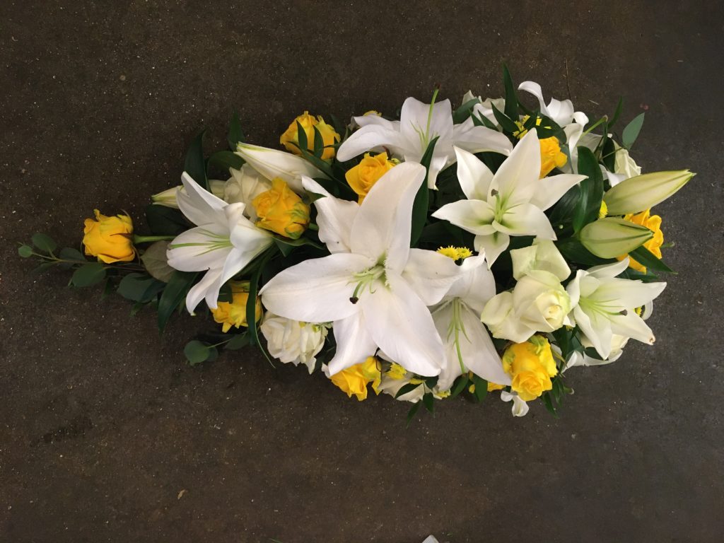 A beautiful funeral display from Make Their Day Florist Cheltenham.